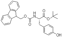 N-[芴甲氧羰基]-L-酪氨酸叔丁酯分子结构 (CAS 133852-23-0)