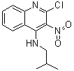 structure of CAS# 133860-75-0, 2-氯-N-(2-甲基丙基)-3-硝基-4-喹啉胺