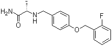 (S)-2-[[4-[(2-氟苄基)氧基]苄基]氨基]丙酰胺分子结构 (CAS 133865-88-0)