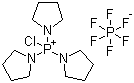 氯代三吡咯烷基鏻六氟磷酸盐分子结构 (CAS 133894-48-1)