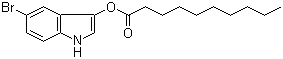 癸酸 5-溴-1H-吲哚-3-酯分子结构 (CAS 133950-71-7)