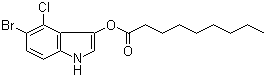 CAS 登录号：133950-77-3, 壬酸 5-溴-4-氯-1H-吲哚-3-酯
