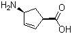 (1R,4S)-4-氨基环戊-2-烯甲酸分子结构 (CAS 134003-04-6)