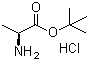 L-丙氨酸叔丁酯盐酸盐分子结构 (CAS 13404-22-3)