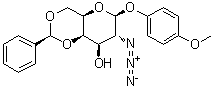 4-甲氧基苯基 2-叠氮基-2-脱氧-4,6-O-[(S)-苯基亚甲基]-beta-D-吡喃半乳糖苷分子结构 (CAS 1340541-47-0)