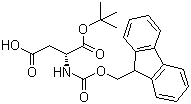 structure of CAS# 134098-70-7, Fmoc-D-天冬氨酸 1-叔丁酯
