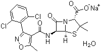 structure of CAS# 13412-64-1, 双氯西林钠