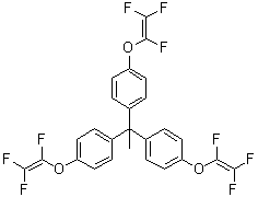 structure of CAS# 134130-24-8, 1,1,1-三[4-(三氟乙烯基氧基)苯基]乙烷