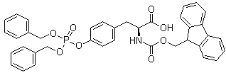N-[芴甲氧羰基]-L-酪氨酸 双苄基磷酸酯分子结构 (CAS 134150-51-9)