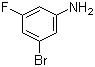 3-溴-5-氟苯胺分子结构 (CAS 134168-97-1)