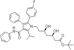 阿托伐他汀叔丁酯分子结构 (CAS 134395-00-9)