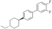 structure of CAS# 134412-18-3, 4'-(反式-4-乙基环己基)-3,4-二氟-1,1'-联苯