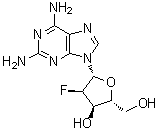 2-氨基-2'-脱氧-2'-氟腺苷分子结构 (CAS 134444-47-6)