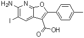 6-氨基-5-碘-2-(4-甲基苯基)呋喃并[2,3-b]吡啶-3-羧酸分子结构 (CAS 1345179-18-1)