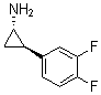 (1S,2R)-2-(3,4-二氟苯基)-环丙胺分子结构 (CAS 1345413-20-8)