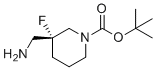 叔-丁基(R)-3-(氨基甲基)-3-氟哌啶-1-羧酸酯分子结构 (CAS 1345456-44-1)
