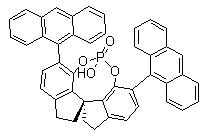 (11aR)-10,11,12,13-四氢-5-羟基-3,7-二-9-蒽基-二茚并[7,1-de:1',7'-fg][1,3,2]二氧磷杂八环-5-氧化物分子结构 (CAS 1345628-08-1)