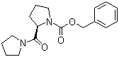 structure of CAS# 134563-22-7, (R)-2-(吡咯烷-1-甲酰基)吡咯烷-1-甲酸苄酯