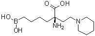 structure of CAS# 1345808-25-4, (alphaR)-alpha-Amino-alpha-(4-boronobutyl)-1-piperidinebutanoic acid