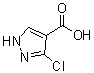 3-氯-1H-吡唑-4-羧酸分子结构 (CAS 134589-59-6)