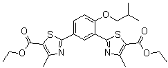 CAS 登录号：1346238-13-8, 2,2'-[4-(2-甲基丙氧基)-1,3-亚苯基]二[4-甲基-5-噻唑羧酸] 5,5'-二乙酯