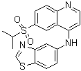 structure of CAS# 1346546-69-7, N-5-Benzothiazolyl-6-[(1-methylethyl)sulfonyl]-4-quinolinamine