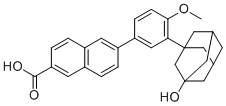 CAS # 1346599-76-5, 6-(3-(3-Hydroxytricyclo(3.3.1.13,7)dec-1-yl)-4-methoxyphenyl)naphthalene-2-carboxylic acid