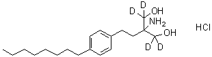 芬戈莫德-d<sub>4</sub>盐酸盐分子结构 (CAS 1346604-90-7)