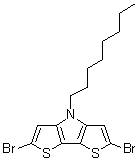 2,6-二溴-4-辛基-4H-二噻吩并[3,2-b:2',3'-d]吡咯分子结构 (CAS 1346688-54-7)