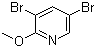 structure of CAS# 13472-60-1, 3,5-Dibromo-2-methoxypyridine