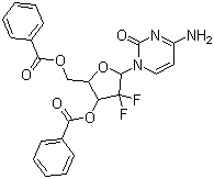 2',2'-二氟-2'-脱氧胞嘧啶核苷-3',5'-二苯甲酸酯分子结构 (CAS 134790-39-9)