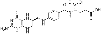 structure of CAS# 135-16-0, (-)-L-5,6,7,8-四氢叶酸