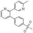 6'-甲基-3-[4-(甲基磺酰基)苯基]-2,3'-联吡啶分子结构 (CAS 1350206-14-2)