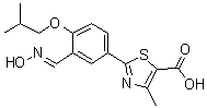 CAS # 1350352-70-3, 2-[3-[(Hydroxyimino)methyl]-4-(2-methylpropoxy)phenyl]-4-methyl-5-thiazolecarboxylic acid