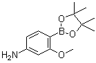 3-甲氧基-4-(4,4,5,5-四甲基-1,3,2-二氧硼杂环戊烷-2-基)苯胺分子结构 (CAS 1350377-66-0)