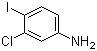 3-氯-4-碘苯胺分子结构 (CAS 135050-44-1)