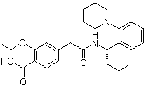 Repaglinide molecular structure (CAS 135062-02-1)
