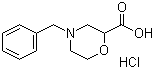 4-苄基-2-吗啉羧酸盐酸盐分子结构 (CAS 135072-15-0)