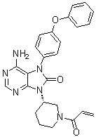 structure of CAS# 1351635-67-0, 6-氨基-7,9-二氢-9-[(3S)-1-(1-氧代-2-丙烯-1-基)-3-哌啶基]-7-(4-苯氧基苯基)-8H-嘌呤-8-酮