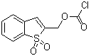 1,1-二氧代苯并[b]噻吩-2-基甲基氯甲酸酯分子结构 (CAS 135204-19-2)