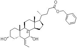 (3alpha,5beta,7alpha)-6-亚乙基-3,7-二羟基-胆烷-24-酸苯甲酯分子结构 (CAS 1352328-67-6)