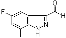 structure of CAS# 1352393-90-8, 5-Fluoro-7-methyl-1H-indazole-3-carboxaldehyde