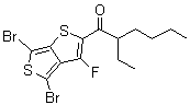 1-(4,6-二溴-3-氟噻吩并[3,4-b]噻吩-2-基)-2-乙基-1-己酮分子结构 (CAS 1352743-83-9)