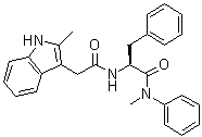 structure of CAS# 1352879-65-2, 2-甲基-N-[(1S)-2-(甲基苯基氨基)-2-氧代-1-(苯基甲基)乙基]-1H-吲哚-3-乙酰胺