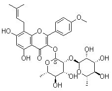 鼠李糖基淫羊藿次苷 II分子结构 (CAS 135293-13-9)