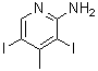 3,5-二碘-4-甲基-2-吡啶胺分子结构 (CAS 1353101-03-7)