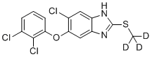 三氯苯达唑-D3分子结构 (CAS 1353867-93-2)
