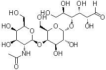CAS # 1355005-58-1, O-2-(Acetylamino)-2-deoxy-beta-D-galactopyranosyl-(1→4)-O-alpha-D-galactopyranosyl-(1→4)-D-glucose