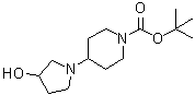 4-(3-羟基-1-吡咯烷基)-1-哌啶羧酸叔丁酯分子结构 (CAS 1355171-47-9)