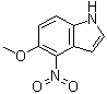 structure of CAS# 135531-92-9, 5-甲氧基-4-硝基-1H-吲哚